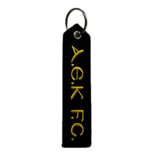 ΑΕΚ FC Black Embroidered Key Tag