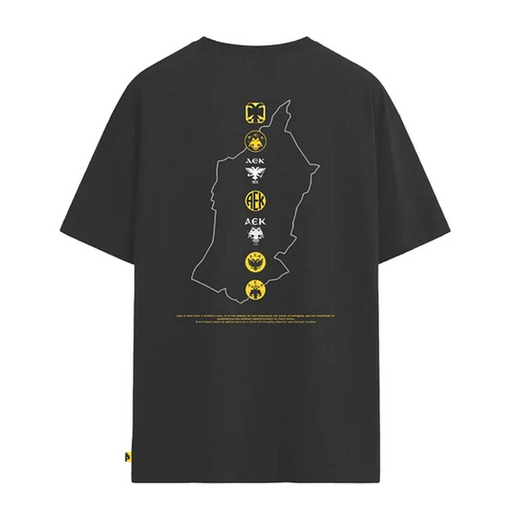 ΑΕΚ History Logos T-Shirt Black - Image 2